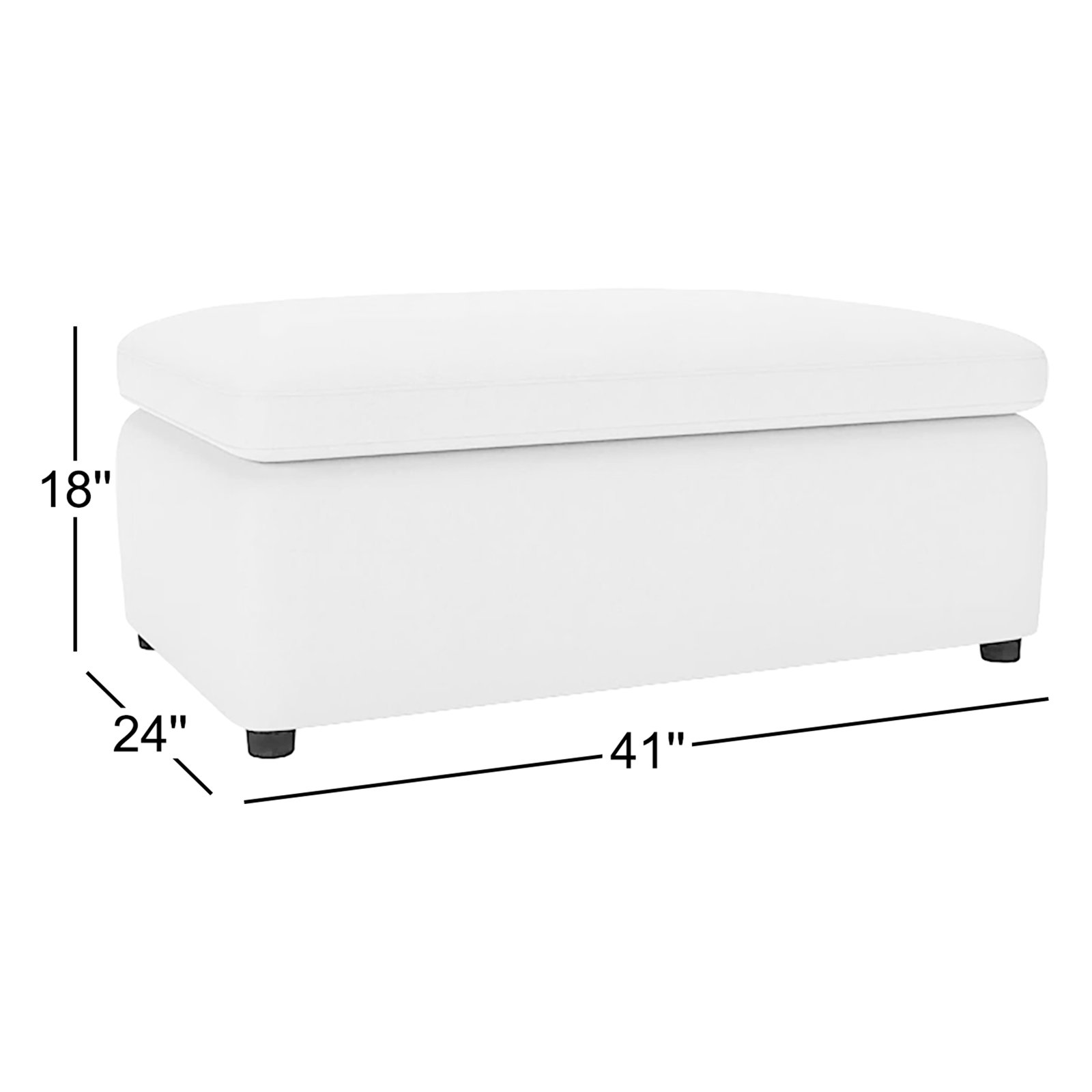 Essex 41" Oversized Upholstered Ottoman , Macarena Beige Basketweave
