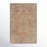 Houston Lutterworth Oriental Hand-Tufted Beige/Dusty Coral Area Rug