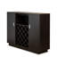Armoire à vin pouvant contenir 18 bouteilles - porte-gobelet, couvercle, espace de rangement élégant, bois composite, qualité tendance