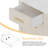 Upholstered Wooden Nightstand With 3 Drawers And Metal Legs&Handles, Bedside Table With Marbling Stickers Worktop - Beige-419460624