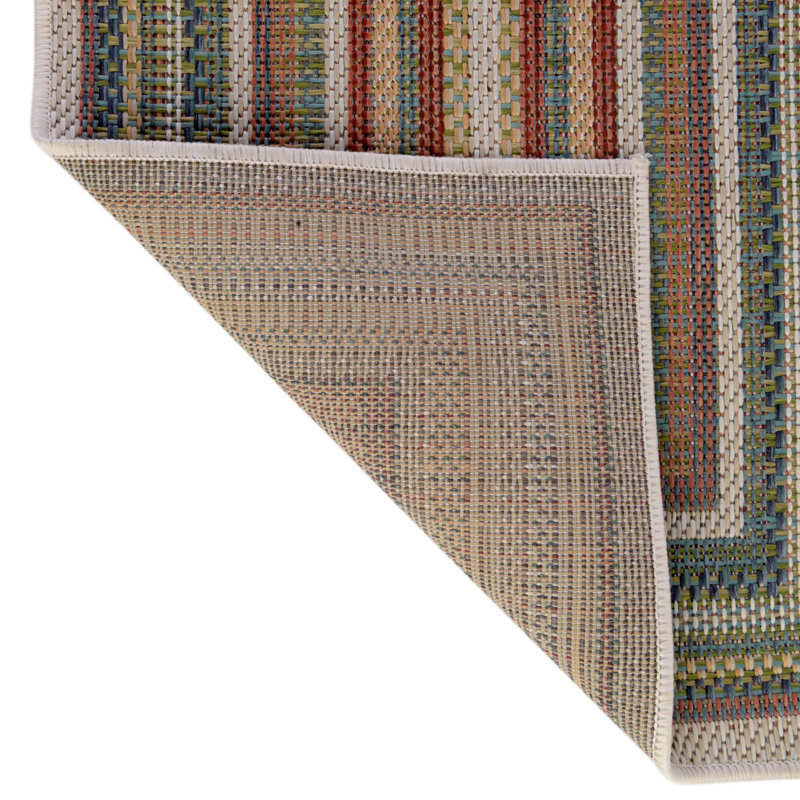 Multicolored indoor/outdoor carpet Lucidia, Tapis de couloir 2 pi x 7 pi 1 po