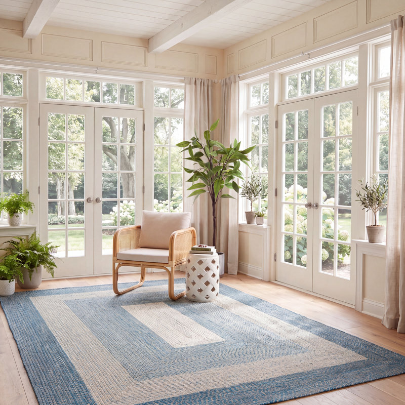 Kealan Rotella Woven Performance Machine Washable Performance Chevron Indoor/Outdoor Area Rug, Rectangle 8' x 10'