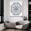 «Goa Mandala 2 Dusty Blue» par Danhui Nai, art mural en verre acrylique-1877682499