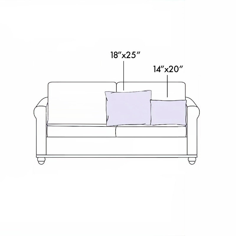 Coussin décoratif réversible Malone, H 14 po x l 20 po, Chartreuse / blanc cassé