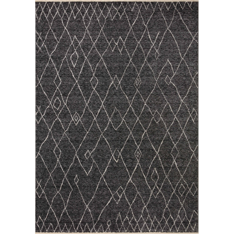 Vance Charcoal and Ivory Moroccan Tribal Area Rug