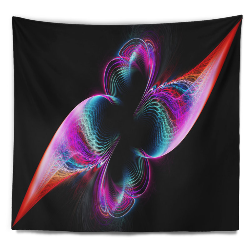 Tapisserie arc arc-en-ciel en couleurs abstraites abstraites, H 32 po x l 39 po