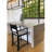 Upholstered Counter Stool with Solid Wood Frame