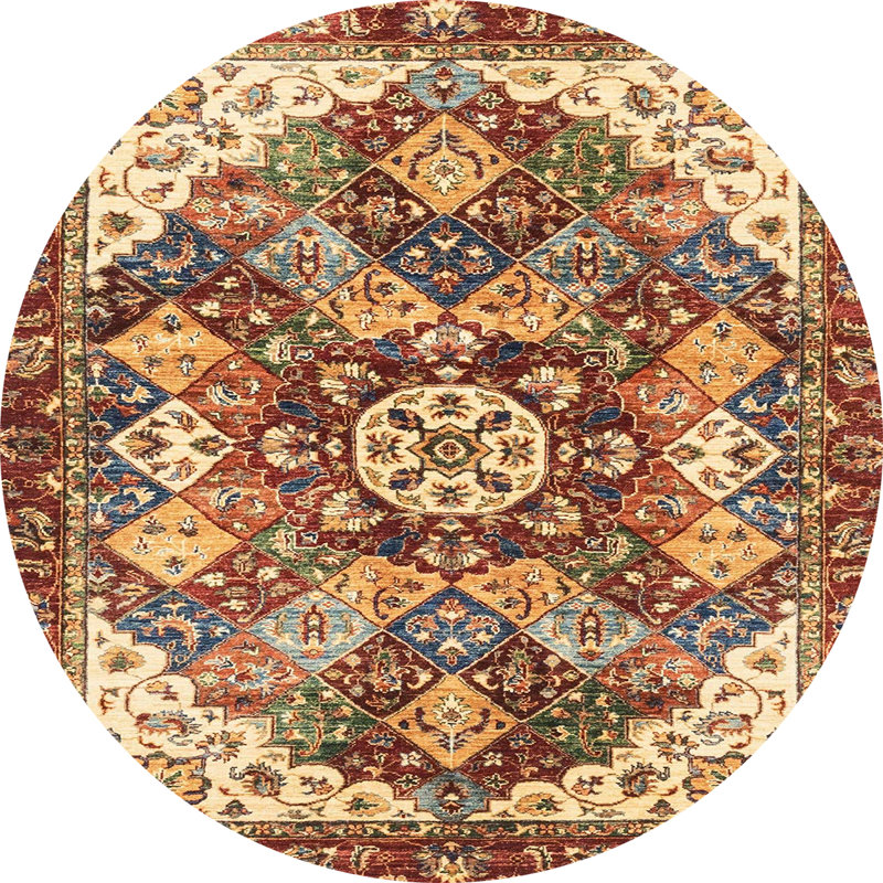 Abstract Indoor Rug, Round 6'
