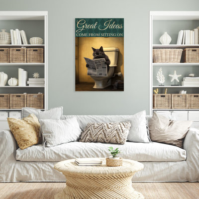 Izhane Great Ideas Come From Sitting On 1 - 1 Piece Rectangle Graphic Art Print On Wrapped Canvas - Wrapped Canvas Graphic Art