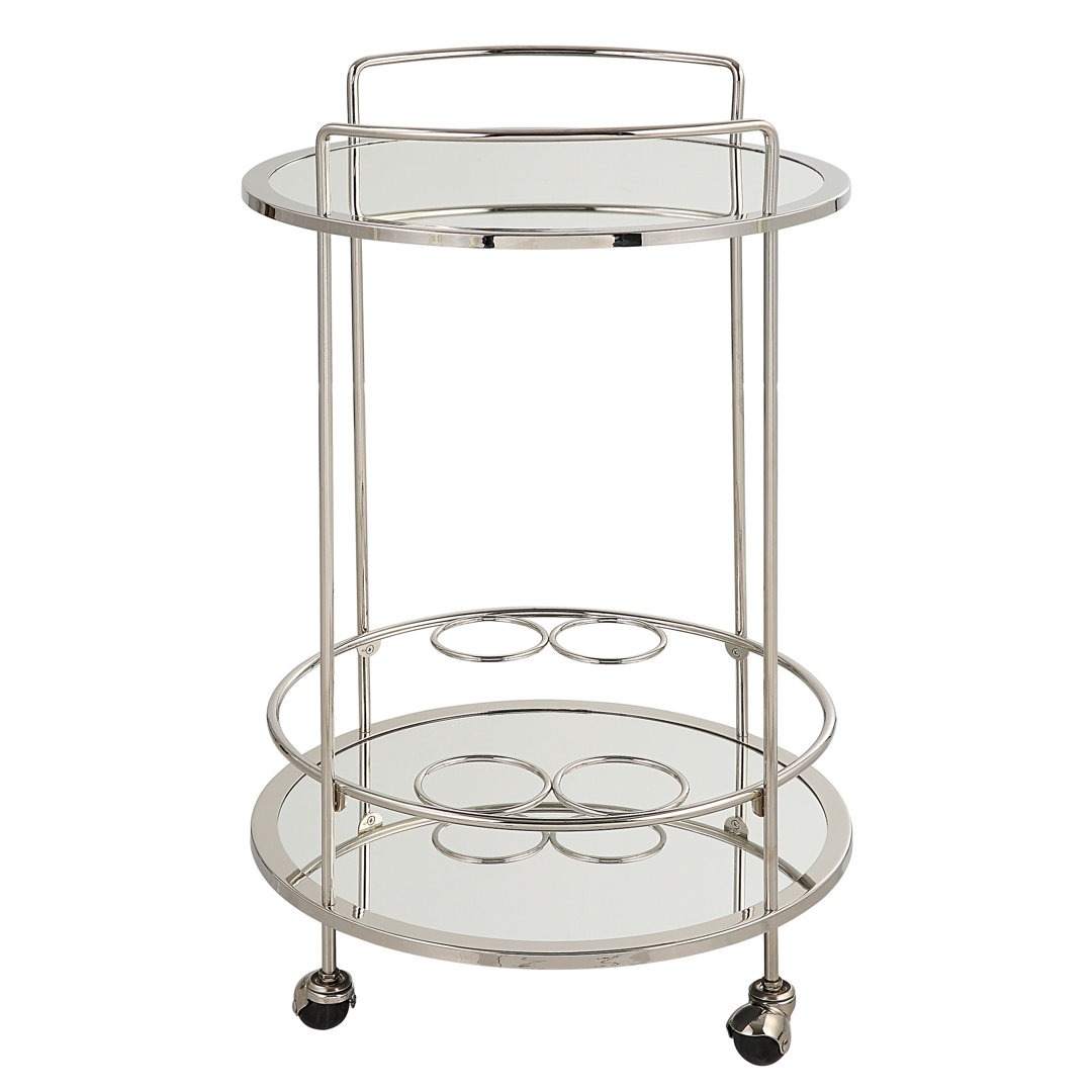 Jerardo Metal Bar Cart Orren Ellis