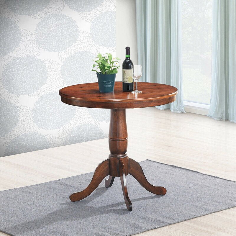 Canora Grey Hemmer Round Solid Wood Base Dining Table & Reviews | Wayfair