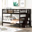 Lit superposé double avec rangement et garde-corps pour escalier pour chambre à coucher, dortoir, espresso-1494059171