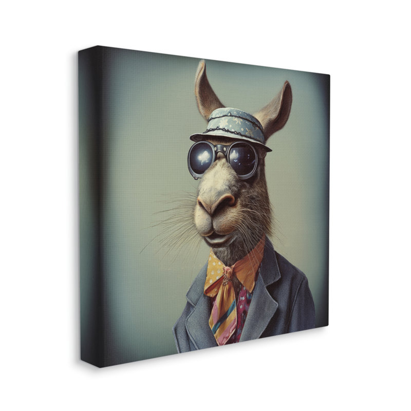 Animal stylisé sur toile, H 36 po x l 36 po x P 1,5 po