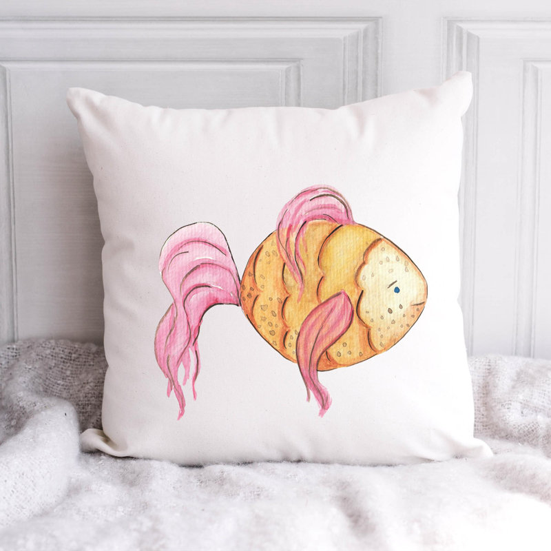 Nautical Sea Life_196 - Coussin décoratif avec coussin décoratif, H 14 po x l 14 po