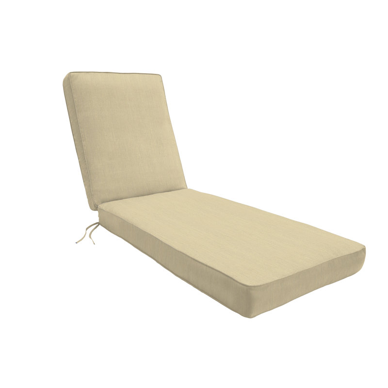 Outdoor Sunbrella Seat/Back Cushion, 2.5" H x 26" W x 82" D, Spectrum Sand Sunbrella® Plainweave