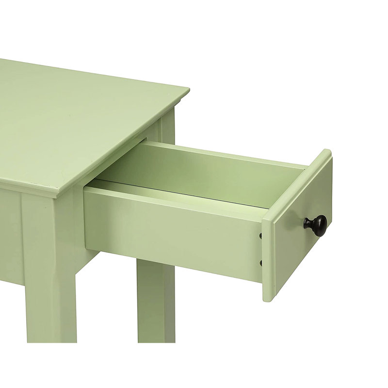 Table d'appoint rectangulaire, colorée, un tiroir et une tablette pour une fonction de rangement ouvert, espaces de vie principaux adaptés, style Kd, empreinte mince, largeur de 22 po, profondeur de 13 po, hauteur de 23 po, table de bout avec