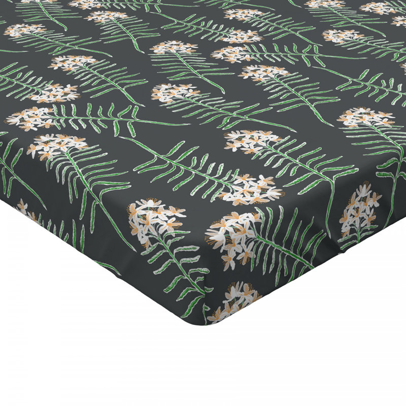 Microfiber Floral Fitted Sheet, Full Fitted Sheet
