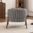 Mid Century Upholstered Arm Accent Chair with Solid Wood Legs-697083294