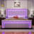 Deovion LED Upholstered 4-Drawer Platform Bed-577989014-585992397