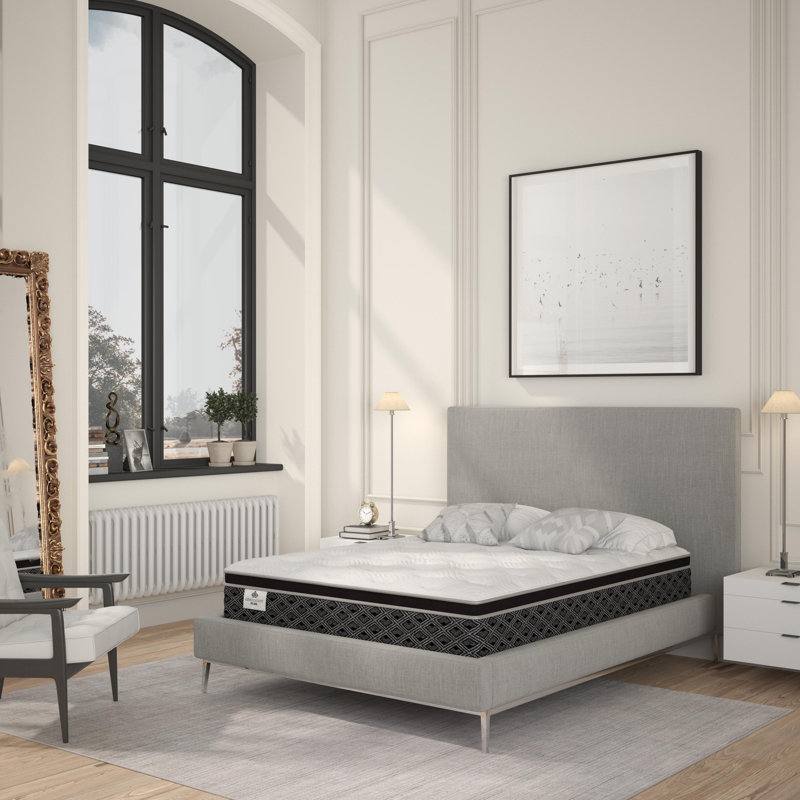 Kingsdown Prime Owington 13.5" Medium Firm Euro Pillow Top Innerspring Mattress, Extra-long Twin