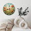 Horloge coquelicot avec feuilles tombantes