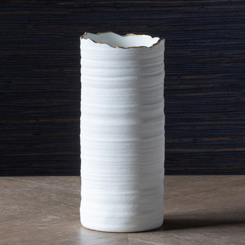 Gilded Porcelain Table Vase