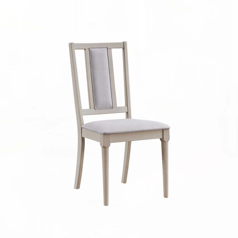 Ensemble de chaises de salle à manger rembourrées en lin avec dossier haut, 4 pieds