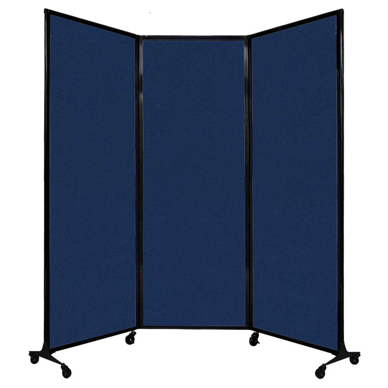 Cloison portable QuickWall, Bleu marine, 70"H x 100"L