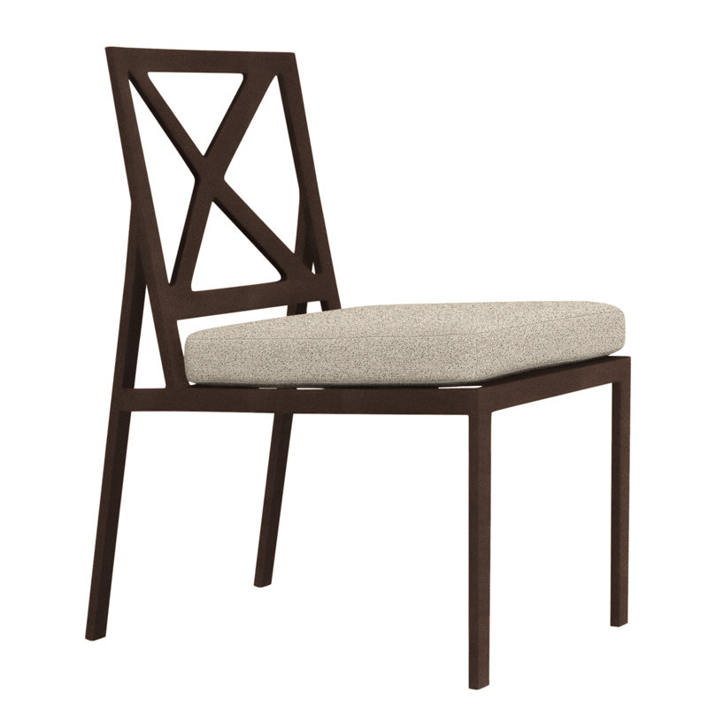 Marin Outdoor Dining Side Chair, Copper Creek, Flagship Stone Sunbrella®