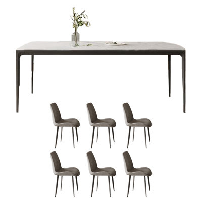 Light Luxury Style Rock Slab Dining Table