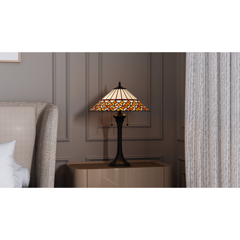 Isla 2-Light Matte Black Table Lamp