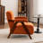 Mid Century Upholstered Arm Accent Chair with Solid Wood Legs-794545703