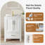 Meuble-lavabo simple 24 po avec plateau en granite blanc Riverford