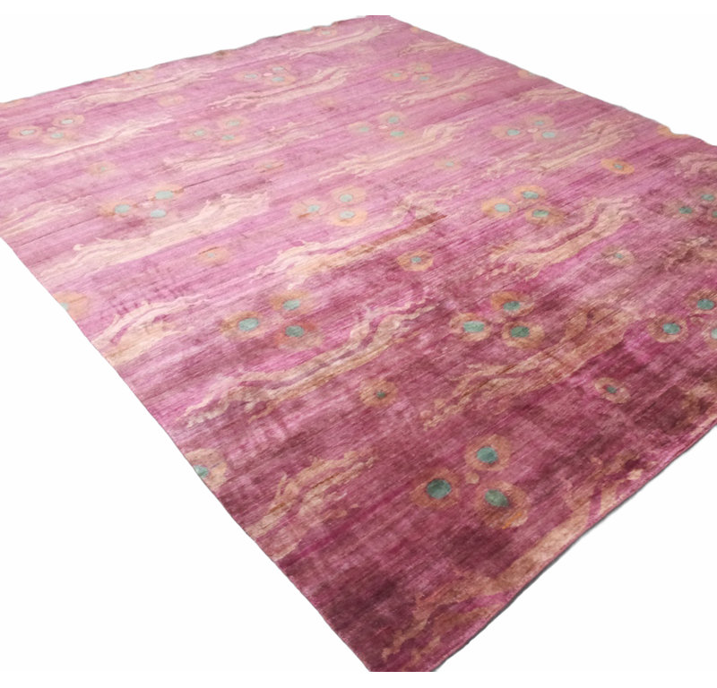 Rumi Silk Dragon Rose Rug