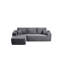 Canapé modulaire 104 po Cloud avec méridienne en forme de L et poches latérales-185420289-185420290