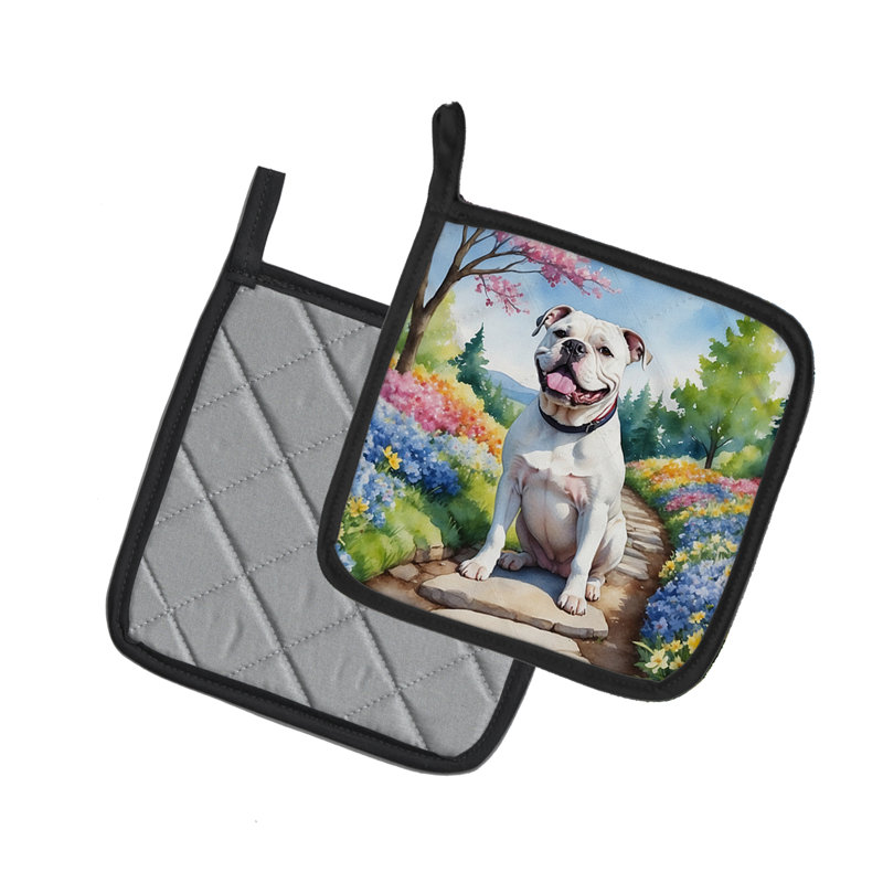 Caroline's Treasures Floral Polyester Potholder Set