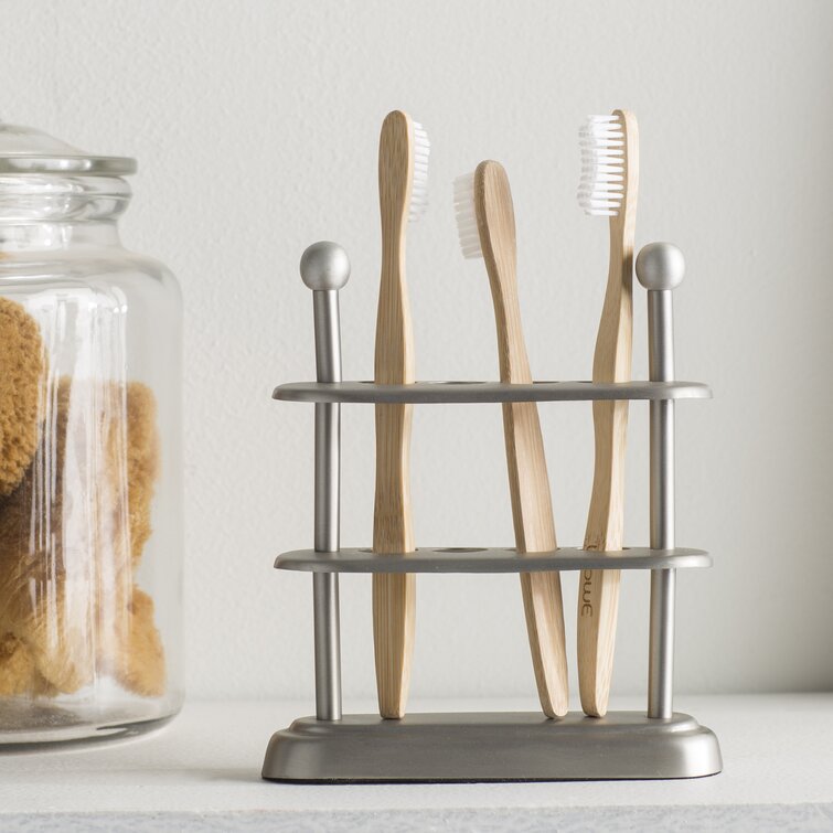 Toothbrush Holder with Drain Tray with Toothbrush Slots for Household Hotel