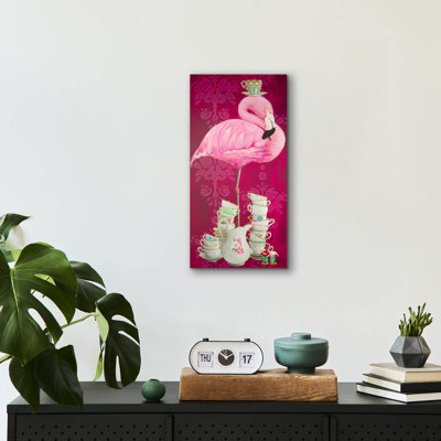 Epic Art 'Flamingo China'  by Heather Gauthier Art Acrylic Glass Wall Art, 12" x 24"