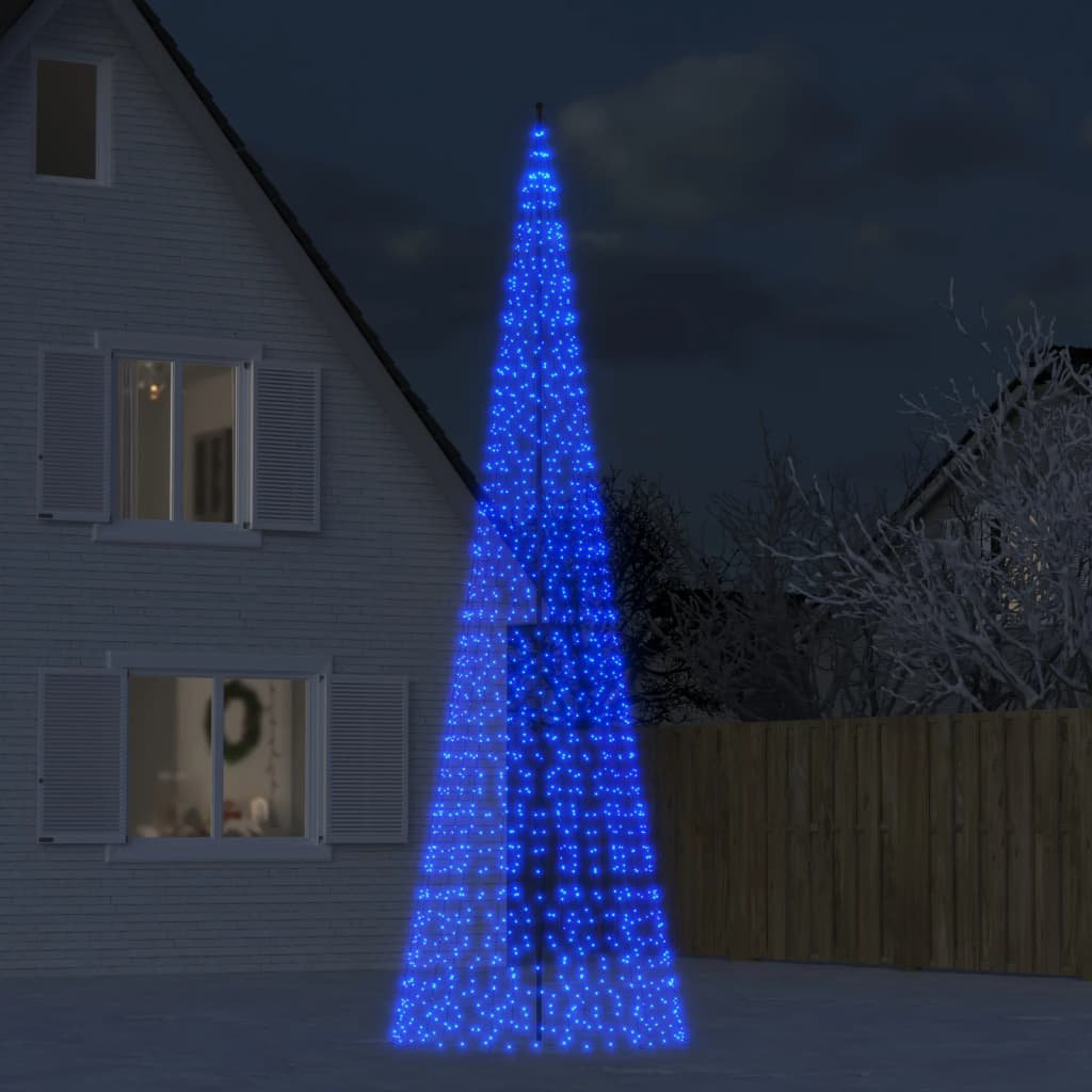 Künstlicher Weihnachtsbaum 500 cm Grün mit 1544 LEDs in Warmweiß und Ständer