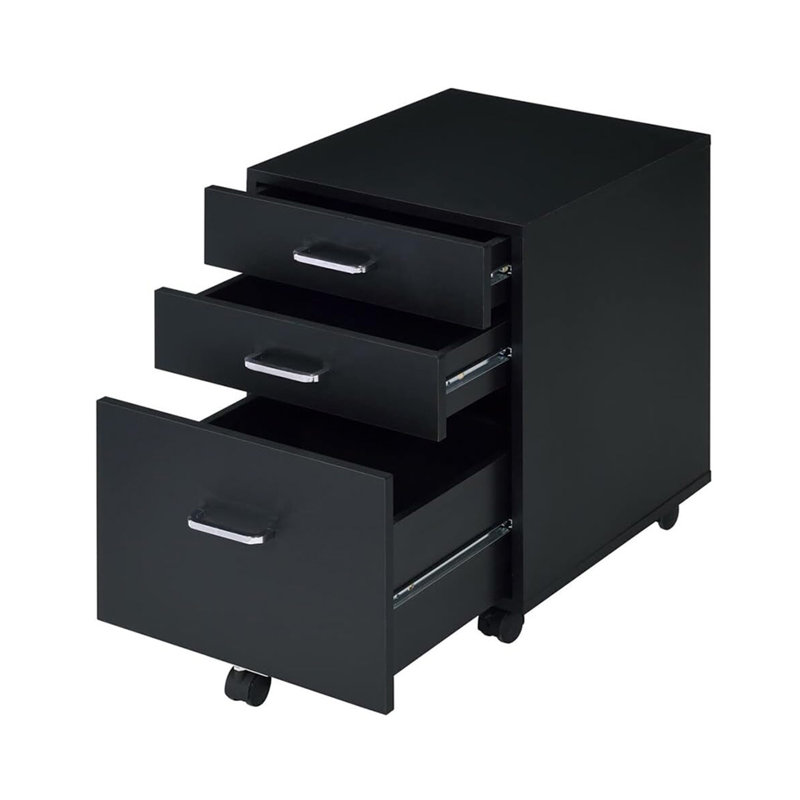 Rectangular Mobile Cabinet With 3 Drawers