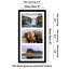 8X16 Collage Picture Frame To Display 3 Photos At Once - Black