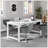 Large White Modern Executive Office Computer Workstation