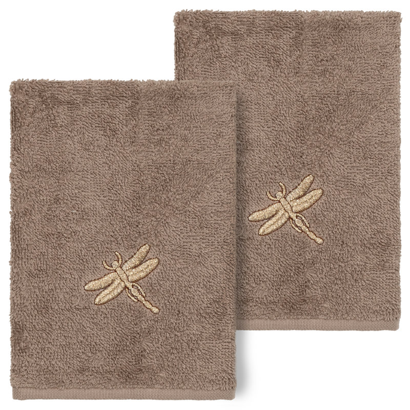 Braelyn 2 Washcloth  Towel Set Turkish Cotton Washcloth, Latte