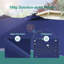 Parasol 13 x 7,2 pi DEL double face pour patio, parasol simple Market-2136160885