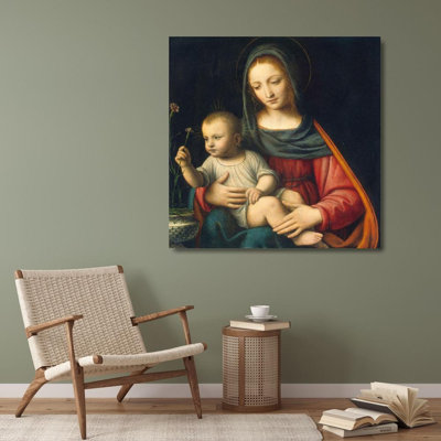 Astoria Grand Luini, Bernardino Gallery Wrapped Canvas Art Titled: Madonna of the Carnation