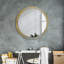 Huldar Round Glass Framed Wall Mounted Accent Mirror-1031901844