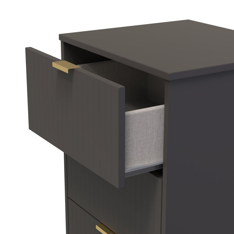 Barriner Bedside Table, Graphite Black