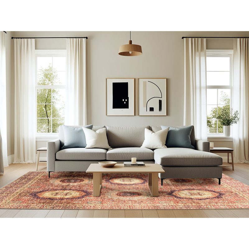 Abstract Indoor Rug, Rectangle 6' x 9'