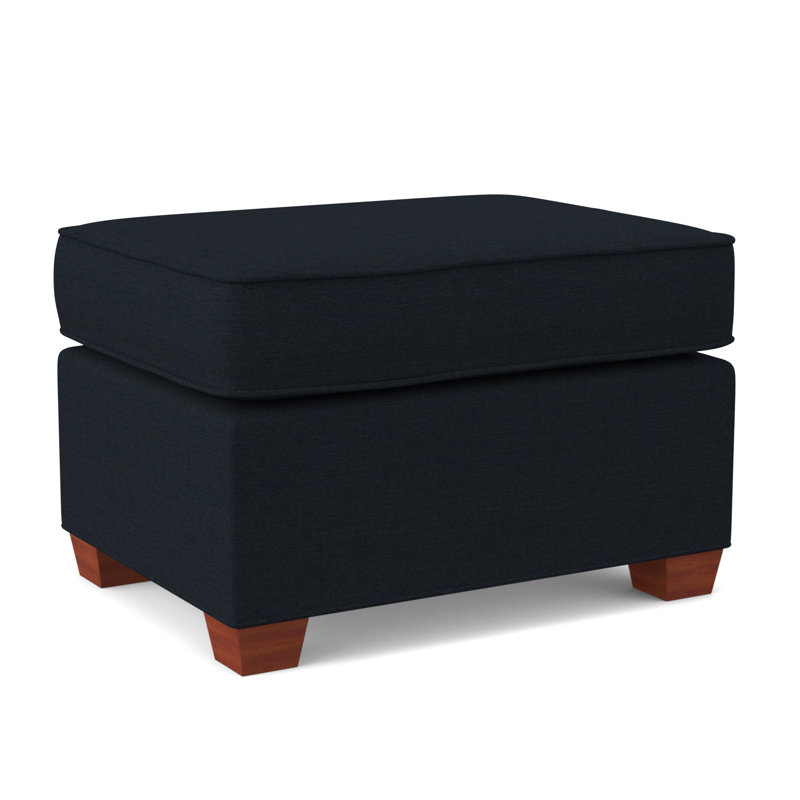 Finn 26" Wide Rectangle Standard Ottoman, BM Cherry, Antic Navy