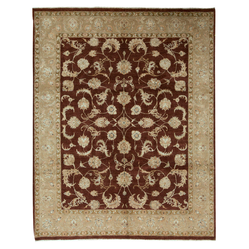 Handmade Silk and Wool Area Rug